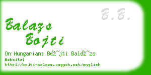 balazs bojti business card